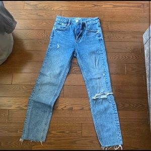 Zara high waist straight leg